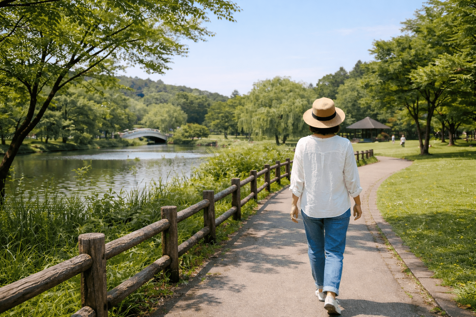 仙台市泉区の散歩で気分転換するイメージ｜スパークワークス泉中央