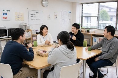 午後の休憩のようす