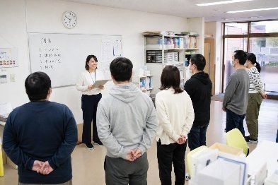 朝礼のようす