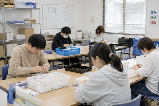 午前の作業のようす