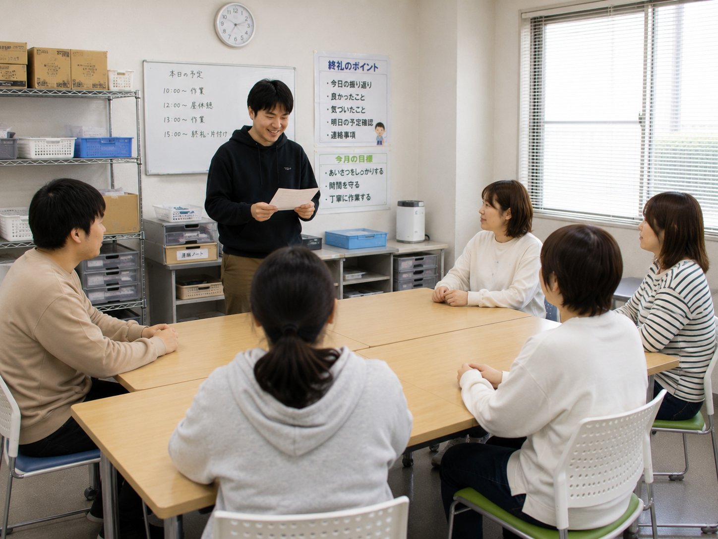 朝礼・終礼のようす